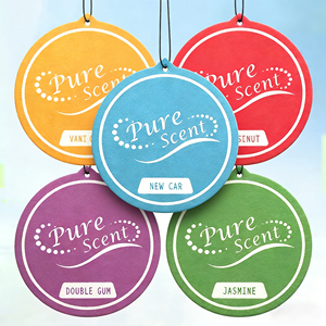 Désodorisants de voiture en papier parfumé de haute qualité, mignons, à parfum intense, avec logo personnalisé, découpés sur mesure - Product Image 2