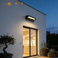 Lampe murale extérieure en aluminium IP65 pour hôtel, villa, balcon, couloir, jardin, avec détecteur de mouvement humain, étanche, LED