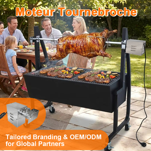 Moteur de rôtissoire robuste Grillmotor, capacité de charge 85 kg, en acier inoxydable, moteur électrique pour barbecue, garantie usine 12 ans - Product Image 5