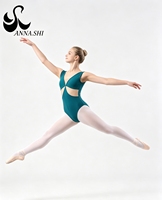 Maillot de Ballet con Tirantes Anchos y Espalda en V para Niñas, Maillot de Gimnasia para Niñas