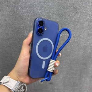 เคสโทรศัพท์บางสีพื้นสีดำด้านมีสีเทาบริสุทธิ์สำหรับ iPhone 16 PRO MAX เคสใสบางด้าน - Product Image 5