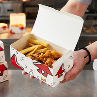 Boîtes d'emballage pour frites à emporter, personnalisées avec logo en relief, biodégradables, écologiques, jetables et recyclables