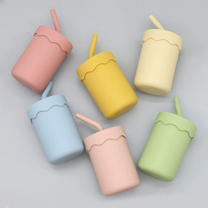 Tasse d'apprentissage en silicone 360° pour bébé, avec couvercle et paille, idéale pour l'eau et les voyages – Nouveauté irrésistible - Product Image 6