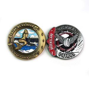China Kunshan Factory Direct Wholesale Custom Antique Gold Plated Metal Badges 3d Rotating Spin Challenge <strong>Coins</strong> - Product Image 2