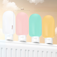 Bouteille distributrice de shampoing pour enfants en plastique PP réutilisable de 60 ml, personnalisable, anti-fuite, pour voyage, vente en gros