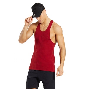 Men Solid Red Tank Top 100% cotton - Product Image 1