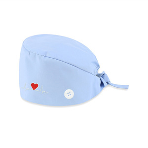 Cappello Scrub <span class=keywords><strong>per</strong></span> medici infermieri dentisti copertura <span class=keywords><strong>per</strong></span> <span class=keywords><strong>capelli</strong></span> in tessuto morbido cappuccio chirurgico Unisex con fascia regolabile stampato - Product Image 6
