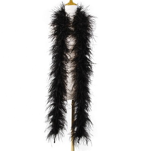 Venta barata lista para enviar Boa de plumas de avestruz de varios colores de 5 capas para mujer vestido de baile falda accesorios decorativos - Product Image 4