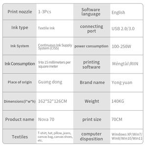 Impresora Digital DTF para Camisetas con Película PET A3 de Alta Calidad, XP600 I3200 Portátil de 700 mm, Personalizable, 1 Año de Garantía - Product Image 2