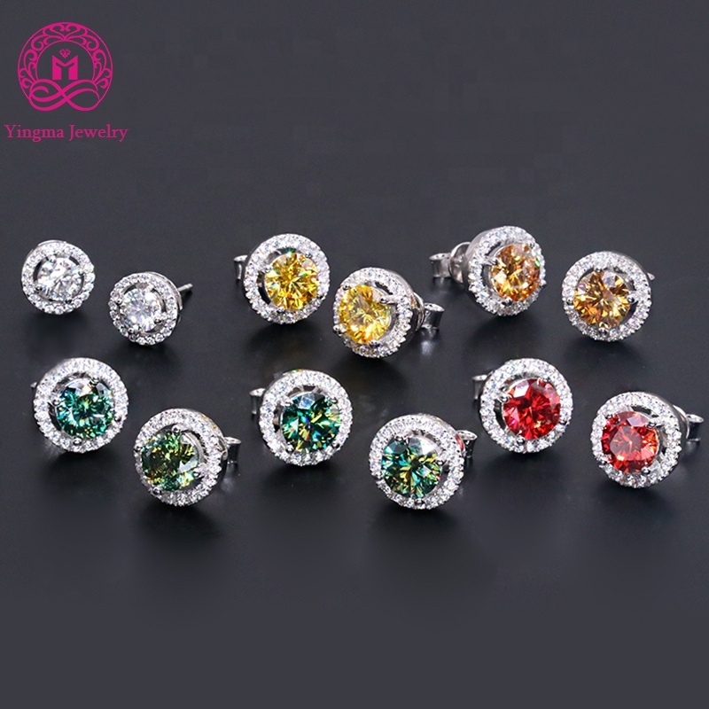 Fine Women Jewelry Moissanite Earrings 925