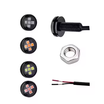 WTTG 2W LED Rock High Power Truck Side Marker Light DC9-40V Multi-Color New Condition 22mm High Eagle Eye Waterproof Aluminum PC