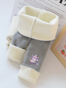 <span class=keywords><strong>Leggings</strong></span> invernali da ragazza con stampa cartoon, casual, caldi, traspiranti, monopezzo, foderati in pile, a gamba dritta, lunghi, ispessiti per uso interno/esterno - Product Image 5