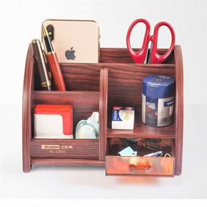 Glosen Wood Desktop Storage Organizer <b>Pen</b> Holder Drawer Shelf Multifunction Desk Office Storage Customized Design Home Hotel - Product Image 1