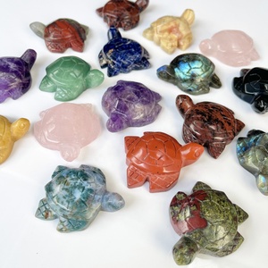 Venta al por mayor de tortugas marinas de ágata talladas a mano, lindas tortugas marinas de cristal de amatista para decoración - Product Image 6