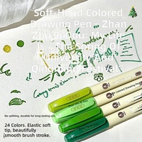 Stylos pinceaux de calligraphie à pointe souple, marqueurs artistiques à séchage rapide, feutres fins pour écriture de script asiatique, ensemble de décoration pour journal