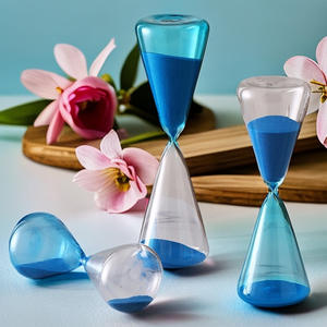 Nouvelle horloge à sable créative en verre, sablier, minuterie de <span class=keywords><strong>3</strong></span> à 60 minutes, ensemble de minuteries personnalisées, forme de goutte d'eau miniature pour la décoration de la maison - Product Image 3