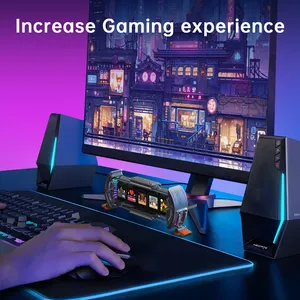 Reloj Digital para Gaming Cyberpunk con Control por App Inteligente, Conexión Wi-Fi, Pantalla LED RGB - Times Gate Cyberpunk Gaming Setup - Product Image 3