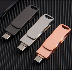 Cross-Border Pingguo 128G USB 3.0 Flash Drive Quatre-en-Un Rotation Métal Android Type-C Ordinateur Téléphone Mobile Interface Nouveau - Product Image 5
