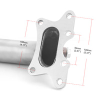 Múltiple de Escape y Bajante Catback de Acero Inoxidable para Honda Civic 06-11 EX LX 2/4 Puertas FG FA R18A