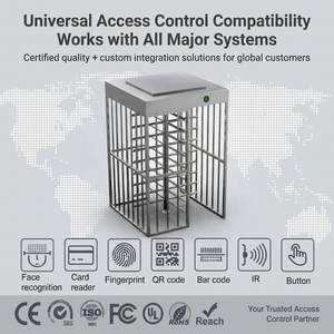 Torniquete de Alta Seguridad de Acero Inoxidable 304 de Altura Completa con Control de Acceso por RFID y Reconocimiento Facial para Prisiones y Estadios - Product Image 6