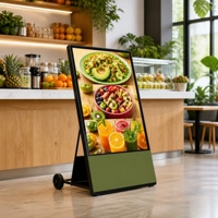 Affichage numérique tactile avec écran IPS 1920x1080, alimenté par batterie, affiche mobile pour affichage de menu de restaurant