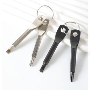 Destornillador de Bolsillo Multifunción Portátil para Exteriores, Llavero con Destornillador Cruzado, Herramienta de Reparación Manual, Llavero EDC - Product Image 1