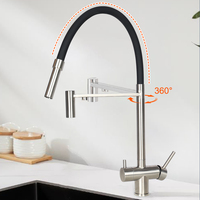 Sortie d'usine Pulldown Cuisine Mitigeur Noir Robinet D'eau Potable Pull Out Cuisine Robinet Filtre