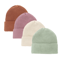 Gorro de punto de algodón orgánico 100% al por mayor, gorro de invierno para bebés, niños y niñas, gorro para niños para la temporada de verano