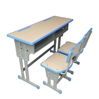 Ensemble moderne de bureau et chaise scolaire en acier, écologique, durable, réglable en hauteur, table de formation pour salle de classe, pour les élèves