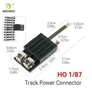 HO 1:87 Scale Rail Power Connector Clip-<strong>on</strong> Design for DIY Railway Layout Sand <strong>Table</strong> Model - Product Image 3