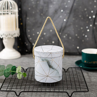 Vente en gros d'usine de Offre Spéciale cabine en marbre rigide de luxe personnalisée boîte à fleurs en seau avec votre propre logo