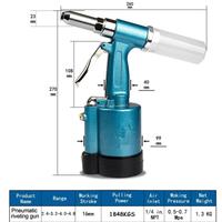 Professionnel 1/4 Air hydraulique en aluminium porte fenêtre échelle rivetage Machine Pop pneumatique rivetage pistolet moteur noyau-composants