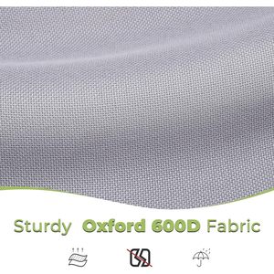 Hanging Laundry Hamper Grey <b>Rectangular</b> Foldable With Handles For Closet Storage - Product Image 4
