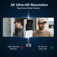 Sistema de Videoportero Hiwink IP65 Resistente a la Intemperie, Cámara Wifi 2K para Puerta con Sistema de Cámara de Seguridad Tuya