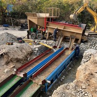 Planta Móvil de Lavado de Oro y Diamantes 30-50 TPH, Lavadora Móvil para Procesamiento de Mineral Crudo de Placeres Costeros en Indonesia
