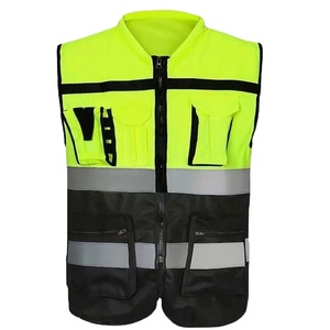 Chaqueta reflectante con múltiples bolsillos, ropa antiluz de seguridad para el tráfico - Product Image 2