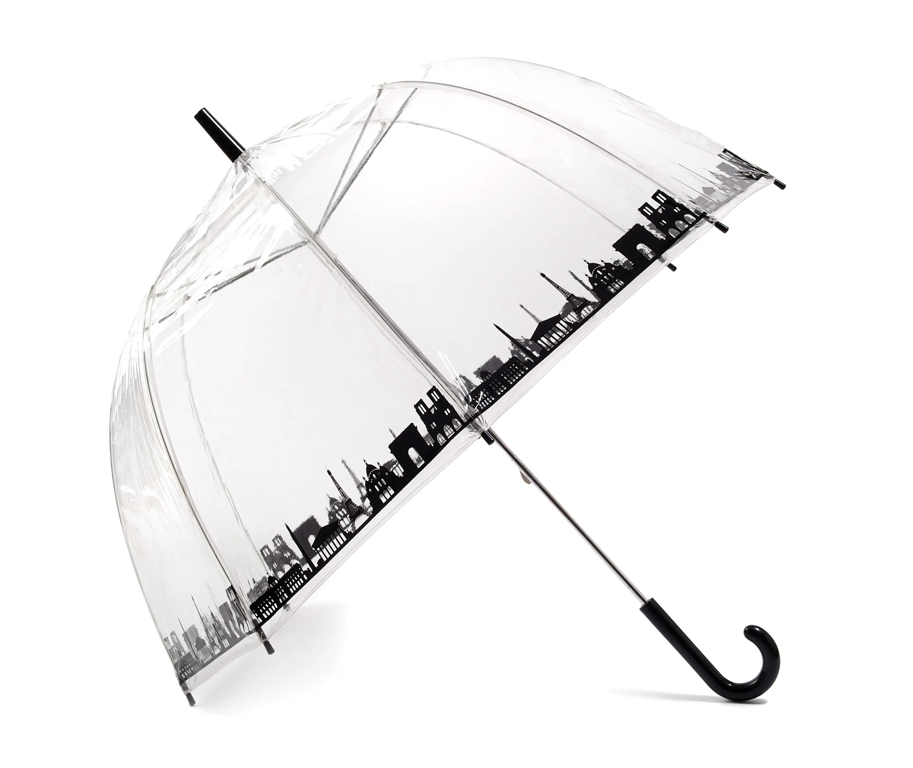 21 polegadas 8 painéis personalizados cor atacado transparente guarda-chuva reto