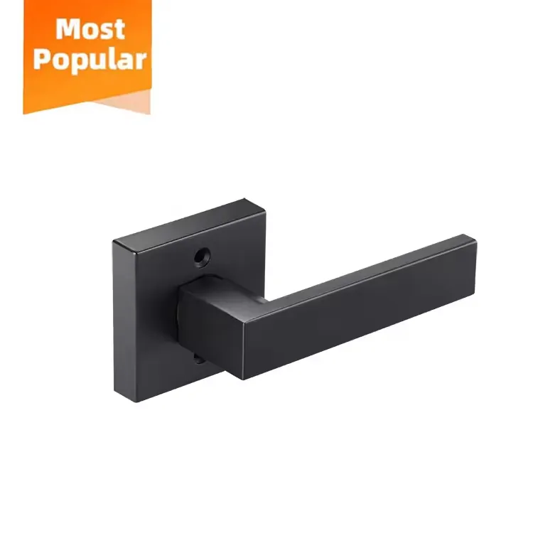 Orb Zwart/Satijn Nikkel Dummy Lock Kast Vierkante Kamer Kast Deurhendel Handvat Dummy Kast Handvat Binnendeur Slot Set