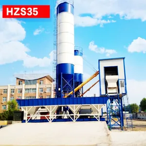HZS35 Stationary Concrete Production Line JS750 Mixer Automatic Ready Concrete Batching Plant Machine Price