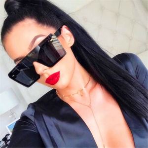 Gafas de Sol Cuadradas Extra Grandes con Logotipo Personalizado, Novedades de Moda, Gafas de Sol de Gran Tamaño con Degradado para Mujer, Protección UV400 - Product Image 1