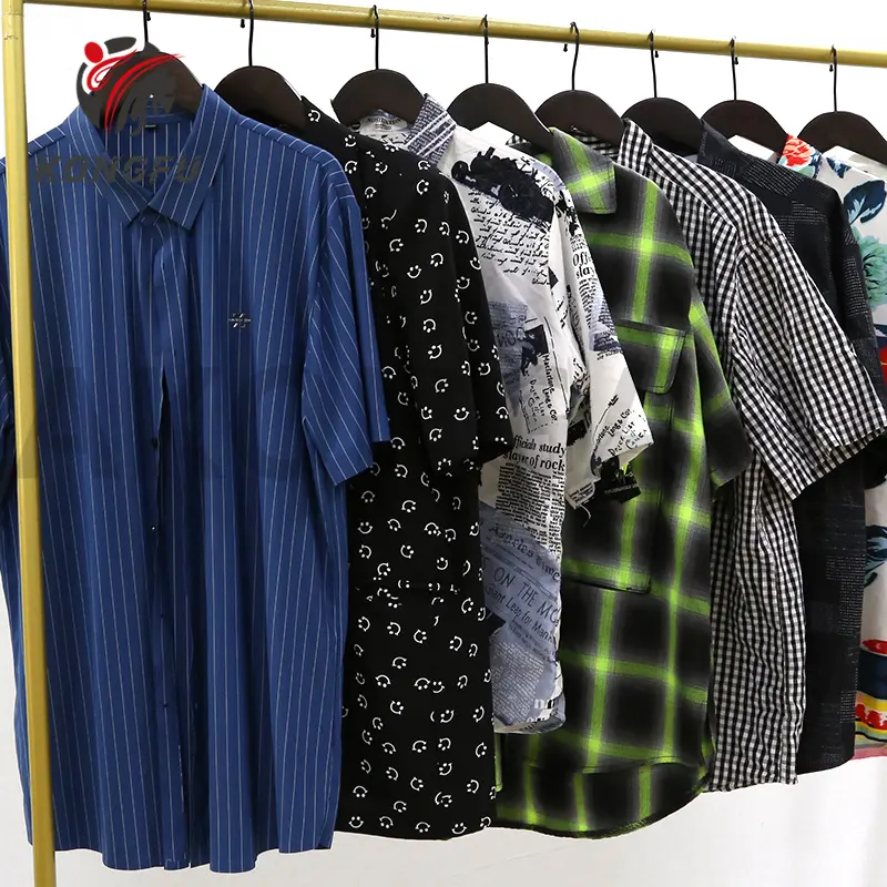 Venda de apuramento camisas dos homens formal roupas usadas fardos VIP vestuário lotes estoque camisas de luxo homens camisa preta para mens