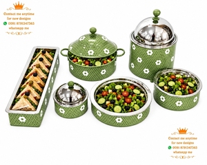 Recipiente para calentar y servir alimentos de acero inoxidable de alta resistencia con tapa para servicio comercial en restaurantes, hoteles y banquetes. - Product Image 4