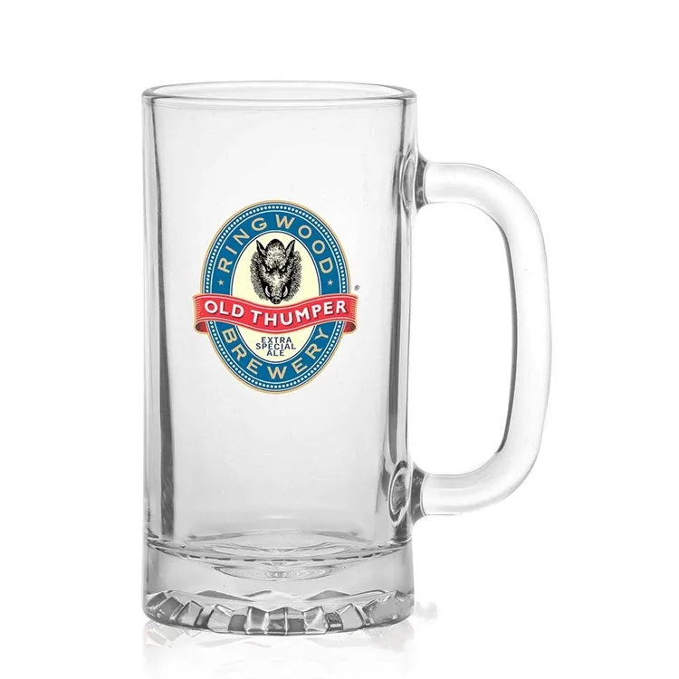 Caneca de cerveja engrossada, 490ml, copo de vidro personalizado, óculos para festa de beber, utensílios modernos