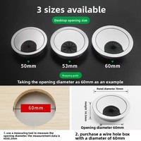YSEO – Cache-câbles de bureau en plastique ABS, passe-câbles pour ordinateur, boîte de gestion des câbles de bureau, design moderne et minimaliste