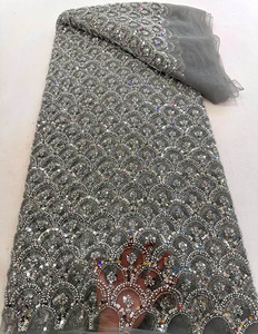 Nigeriano <span class=keywords><strong>abito</strong></span> da festa <span class=keywords><strong>in</strong></span> <span class=keywords><strong>pizzo</strong></span> francese con perline con paillettes ecologiche con motivo animale decorato ordine minimo 5 yarde per matrimoni - Product Image 2