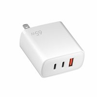 65W 30W 3-Port PD3.0 QC3.0 Pengisi Daya Dinding USB-A + 2 Type-C Adaptor Pengisian Cepat Colokan US/EU/KR untuk Ponsel Kamera Laptop