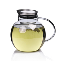 Vente en gros 1,7 L service à thé en verre à boire résistant à la chaleur en borosilicate fait à la main
