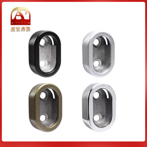Aluminum Alloy Wardrobe Rod Support Flange Seat Thickened Wall Mount Modern Simple Design Clothes Rack Accessory - Product Image 5