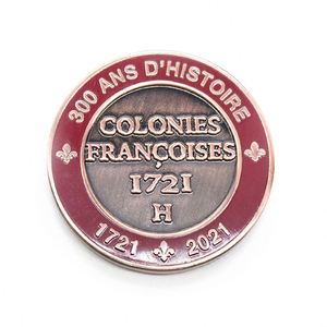 Pièces commémoratives personnalisées en métal, fer, alliage de zinc, plaqué or antique, argent, émail souple, diamant, pièce souvenir - Product Image 3