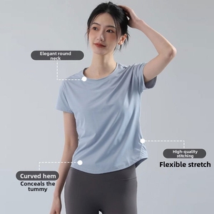 Ropa Deportiva de Secado Rápido para Mujer, Ropa de Fitness Transpirable, Ropa de Yoga de Manga Corta de Alta Gama - Product Image 4